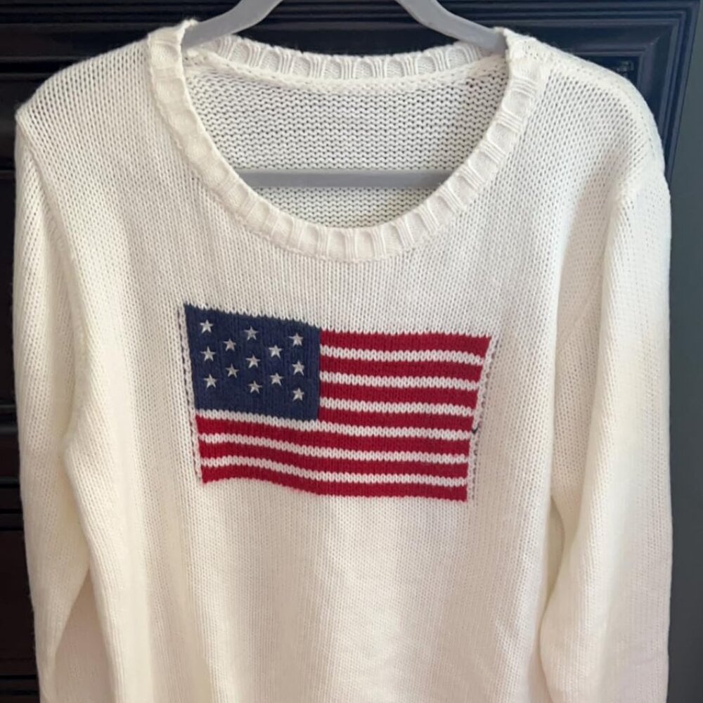 Flag Pattern Sweater ❤️ - Picture 3 of 8